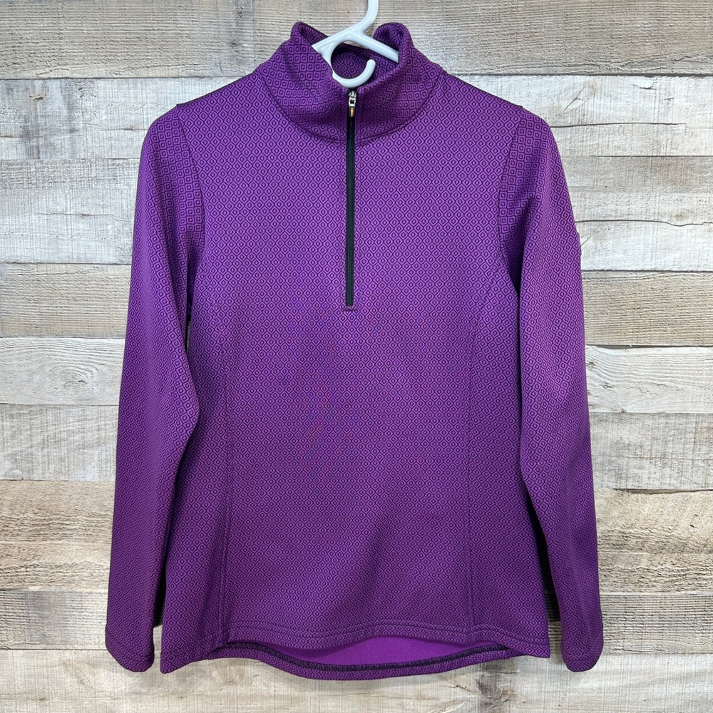 Kerrits Womens Geometric Pattern 1/2‎ Zip Horse Riding Tech Fleece Lined Size S